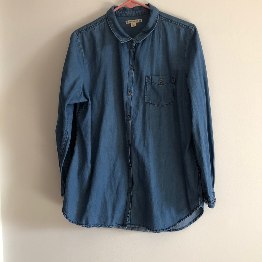 Ruff Hewn xl long sleeve button down denim shirt